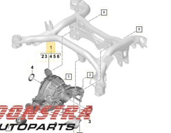 Rear Axle Gearbox / Differential PORSCHE CAYENNE (9YA), PORSCHE CAYENNE Coupe (9YB)