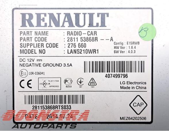 P20904789 Monitor Navigationssystem RENAULT Clio IV (BH) 281153868R