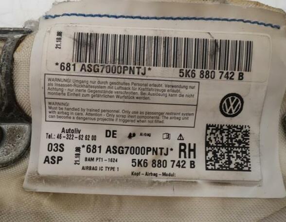 Roof Airbag VW Golf VI (5K1)