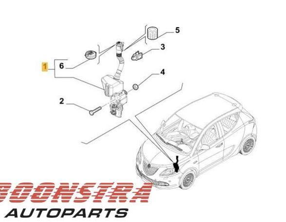 Washer Fluid Tank (Bottle) LANCIA Ypsilon (312_)