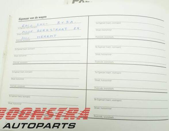 Operation manual PORSCHE BOXSTER (986)