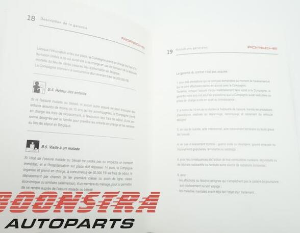 Operation manual PORSCHE BOXSTER (986)