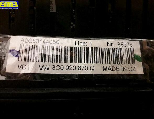 Instrumentenkombination Tacho Kombiinstrument SIEMENS VDO 3C0920870Q A2C53145550 3C0920870QXZ02 VW PASSAT 3C5 B6 VARIANT 2.0 TDI 103 KW