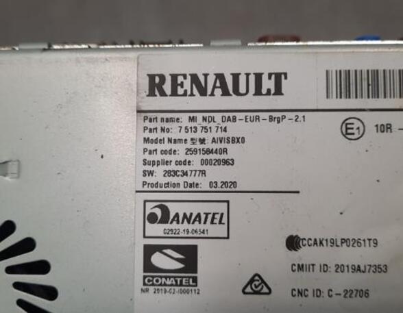 Audio Amplifier RENAULT CLIO V (B7_)