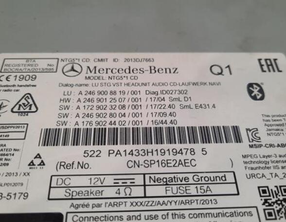 Audio Amplifier MERCEDES-BENZ A-CLASS (W176)