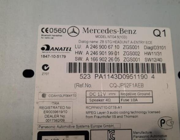 Audio Amplifier MERCEDES-BENZ A-CLASS (W176)