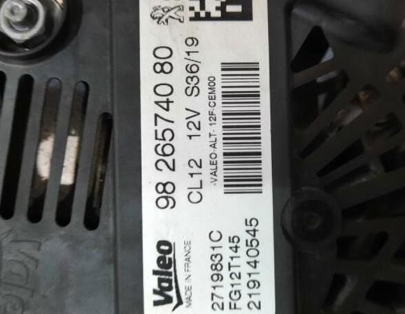 Dynamo (Alternator) PEUGEOT 308 SW II (LC_, LJ_, LR_, LX_, L4_)