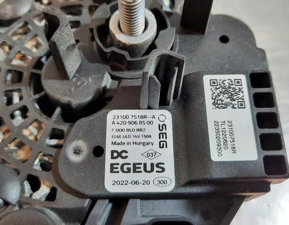 Alternator RENAULT MEGANE IV Hatchback (B9A/M/N_)