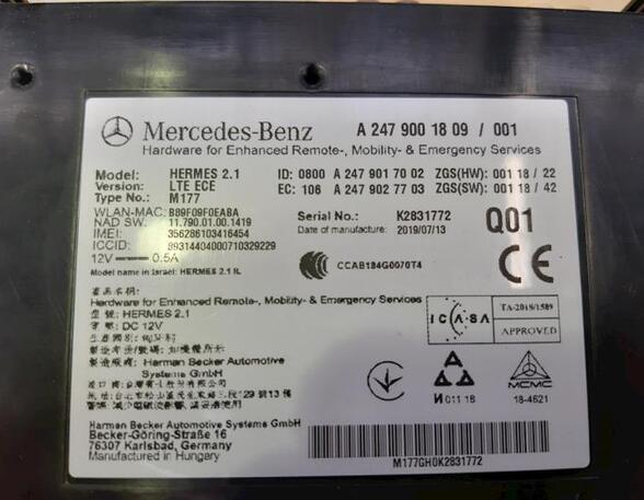 Control unit MERCEDES-BENZ CLA (C118), MERCEDES-BENZ C-CLASS (W205)