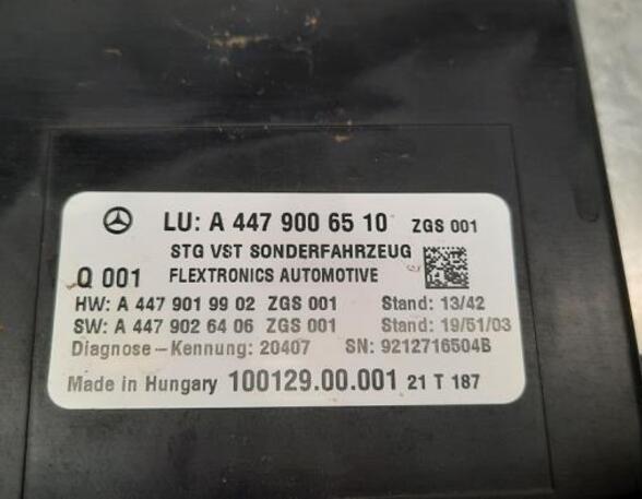 Control unit MERCEDES-BENZ VITO Van (W447)