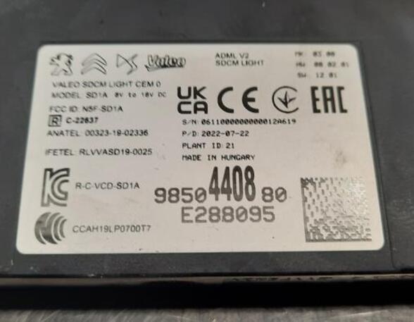 Control unit for lighting PEUGEOT 308 III (FB_, FH_, FP_, F3_, FM_)