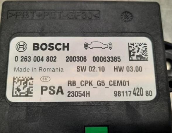 Regeleenheid park distance control PEUGEOT 308 SW II (LC_, LJ_, LR_, LX_, L4_)