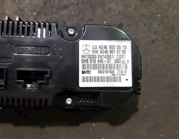 Heating & Ventilation Control Assembly MERCEDES-BENZ A-CLASS (W176)