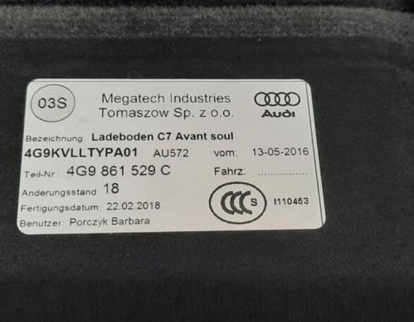 Trunk Floor Mat Carpet AUDI A6 Avant (4G5, 4GD, C7), AUDI A6 Allroad (4GH, 4GJ, C7), AUDI A7 Sportback (4GA, 4GF)