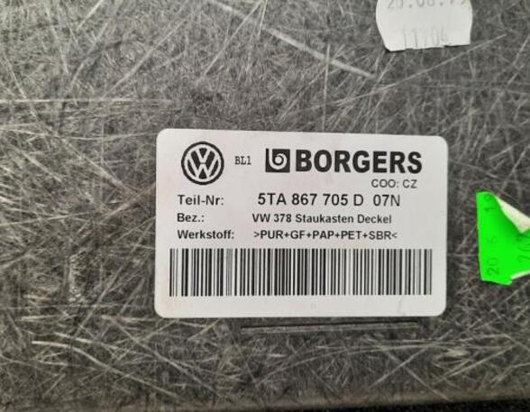 Trunk Floor Mat Carpet VW TOURAN (5T1)