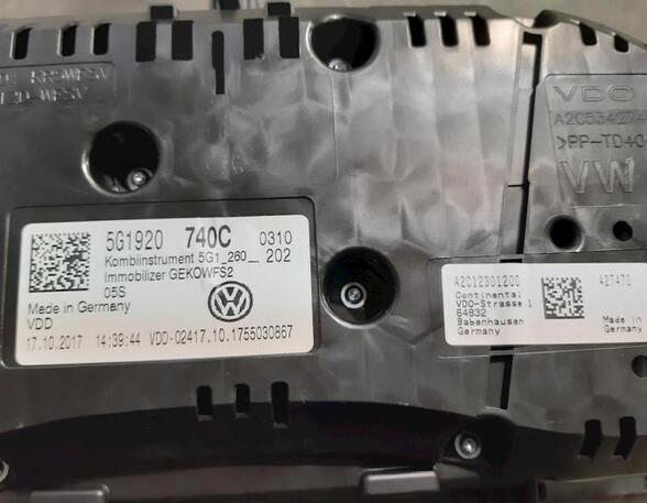 Toerenteller VW GOLF VII (5G1, BQ1, BE1, BE2)