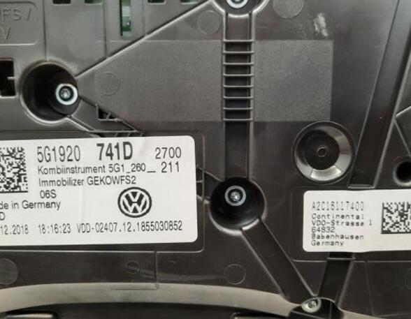 Drehzahlmesser VW Golf VII Variant BA, BV 5G1920741D P20559698