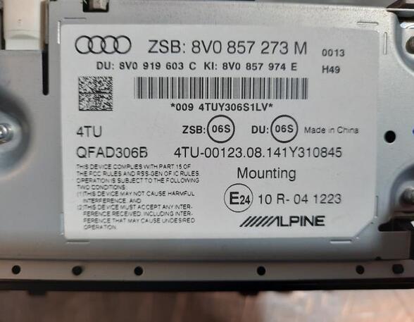 Navigation System AUDI A3 Sportback (8VA, 8VF), AUDI A6 Allroad (4GH, 4GJ, C7)