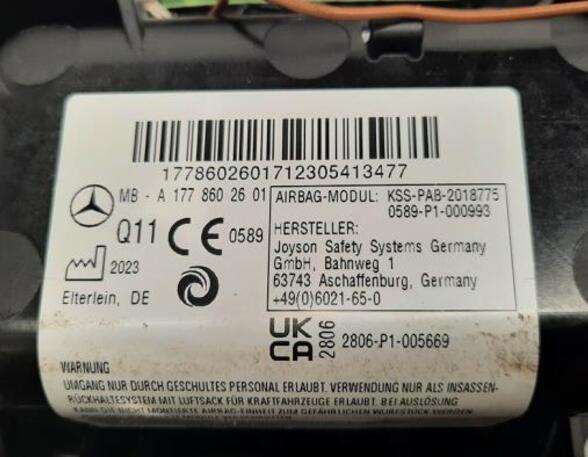 Airbag Beifahrer Mercedes-Benz CLA C118 A1778602601 P20816458