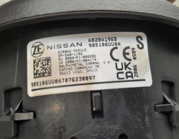 Driver Steering Wheel Airbag NISSAN QASHQAI III (J12)