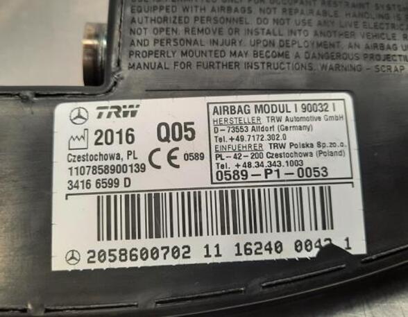 Side Airbag MERCEDES-BENZ C-CLASS (W205)