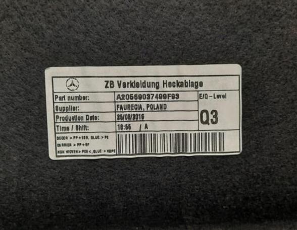 Verkleidung Hutablage Mercedes-Benz C-Klasse Coupe C205 A2056903749 P18577825