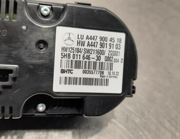 Air Conditioning Control Unit MERCEDES-BENZ VITO Tourer (W447)