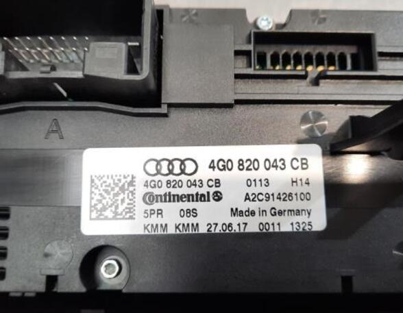 Bedieningselement airconditioning AUDI A6 Avant (4G5, 4GD, C7)