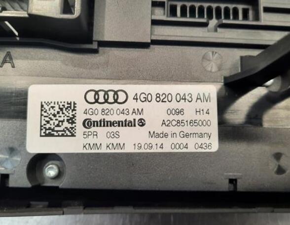 Bedieningselement airconditioning AUDI A6 Allroad (4GH, 4GJ, C7), AUDI A6 Avant (4G5, 4GD, C7), AUDI A7 Sportback (4GA, 4GF)