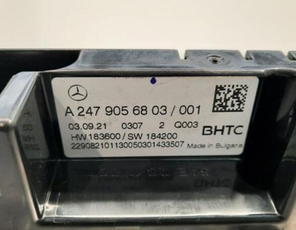 Air Conditioning Control Unit MERCEDES-BENZ A-CLASS (W177), MERCEDES-BENZ A-CLASS Saloon (V177)