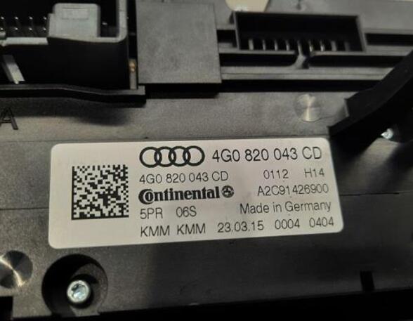 Bedieningselement airconditioning AUDI A6 Avant (4G5, 4GD, C7), AUDI A7 Sportback (4GA, 4GF), AUDI A6 Allroad (4GH, 4GJ, C7)