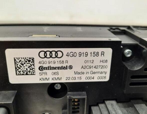 Bedieningselement airconditioning AUDI A6 Avant (4G5, 4GD, C7), AUDI A7 Sportback (4GA, 4GF), AUDI A6 Allroad (4GH, 4GJ, C7)