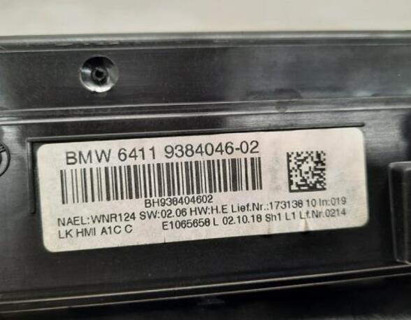 Air Conditioning Control Unit BMW 1 (F20), BMW 2 Coupe (F22, F87)