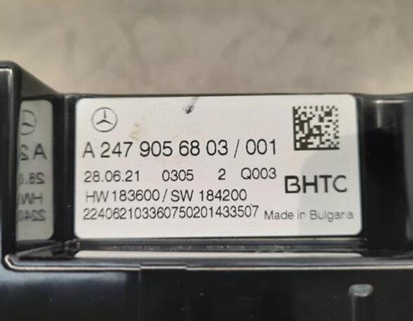 Air Conditioning Control Unit MERCEDES-BENZ B-CLASS (W247)