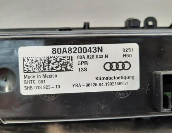 Air Conditioning Control Unit AUDI Q5 (FYB, FYG)