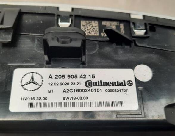 Air Conditioning Control Unit MERCEDES-BENZ GLC Coupe (C253), MERCEDES-BENZ C-CLASS T-Model (S205)