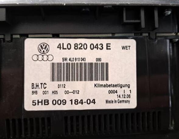 Bedieningselement airconditioning AUDI Q7 (4LB), AUDI Q7 Van (4LB)