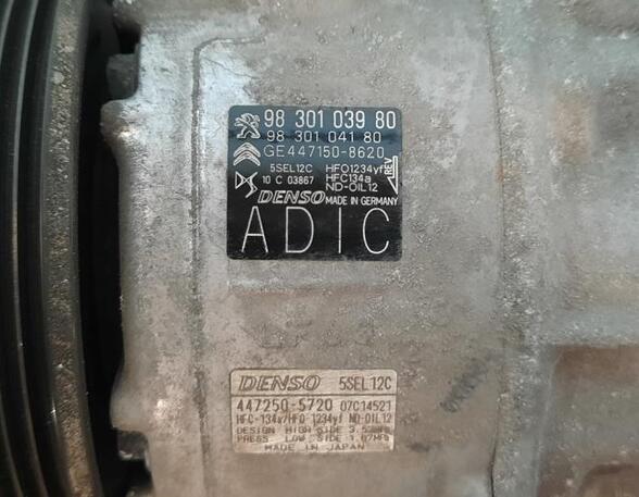 Air Conditioning Compressor OPEL GRANDLAND X (A18), PEUGEOT 3008 SUV (MC_, MR_, MJ_, M4_), PEUGEOT 5008 II (MC_, MJ_, MR_, M4_)