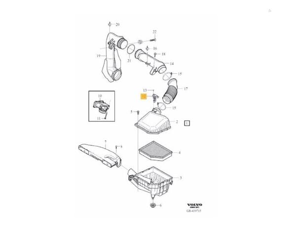 Air Flow Meter VOLVO XC40 (536), VOLVO C40 (539)
