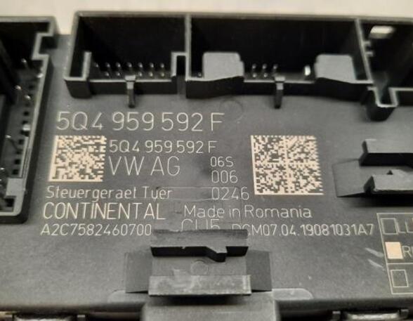 Central Locking System SKODA KAROQ (NU7, ND7), SKODA OCTAVIA III Combi (5E5, 5E6), VW GOLF VII (5G1, BQ1, BE1, BE2)