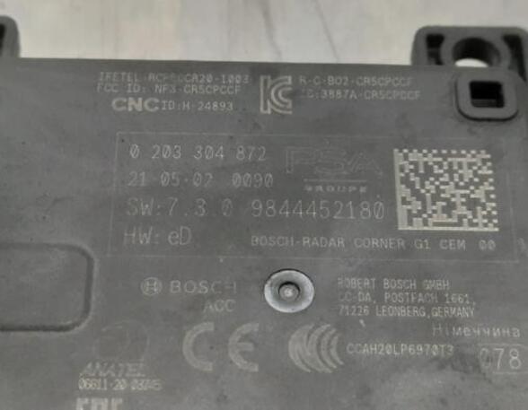 Radar sensor PEUGEOT 408 II (FP_, F3_)