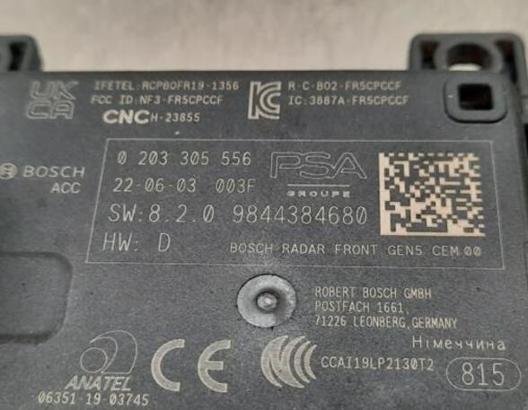 Radar sensor PEUGEOT 308 III (FB_, FH_, FP_, F3_, FM_)