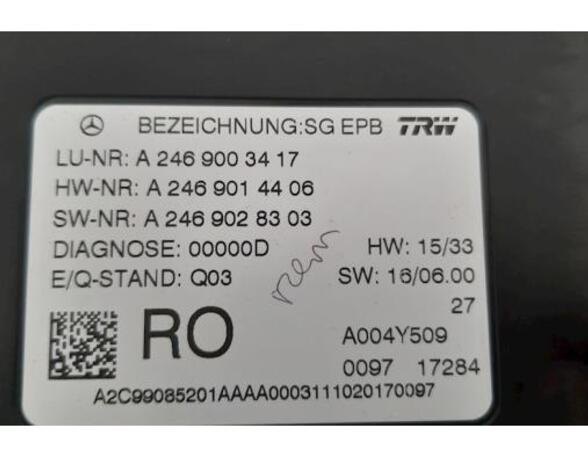 Control unit for fixing brake MERCEDES-BENZ GLA-CLASS (X156)