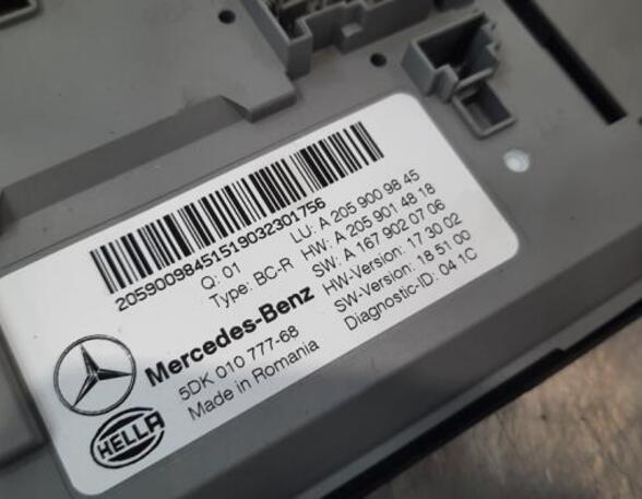 Control unit central electric (BCM) MERCEDES-BENZ C-CLASS T-Model (S205)