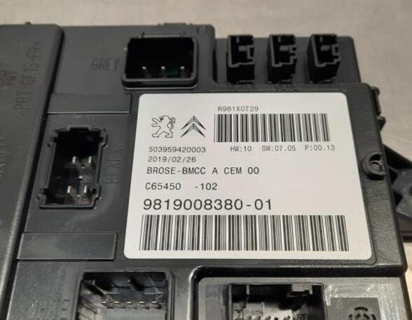 Control unit central electric (BCM) PEUGEOT 3008 SUV (MC_, MR_, MJ_, M4_)