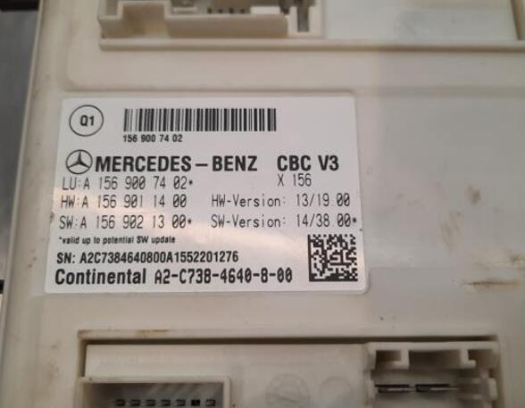 Control unit central electric (BCM) MERCEDES-BENZ CLA Shooting Brake (X117)