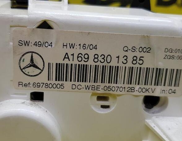 Heating & Ventilation Control Assembly MERCEDES-BENZ A-Klasse (W169)