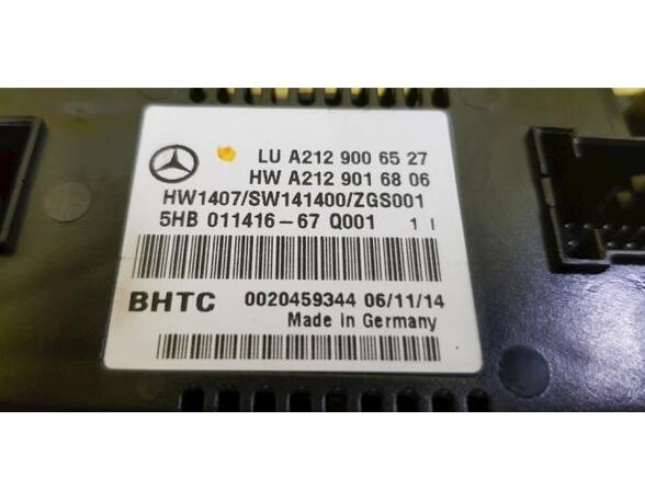 Heating & Ventilation Control Assembly MERCEDES-BENZ E-Klasse (W212)