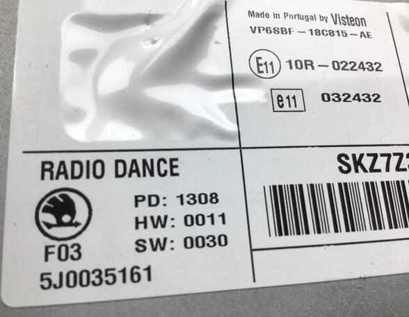 CD-Radio SKODA ROOMSTER (5J7), SKODA ROOMSTER Praktik (5J), SKODA FABIA II Combi (545)