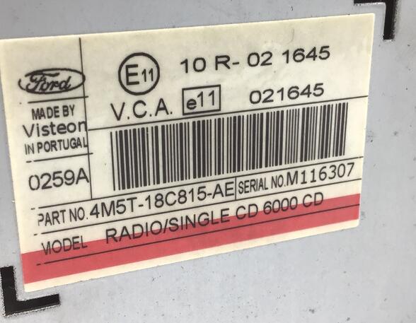 369326 CD-Radio FORD Focus II Turnier (DA, DS, FFS) 4M5T-18C815-AE